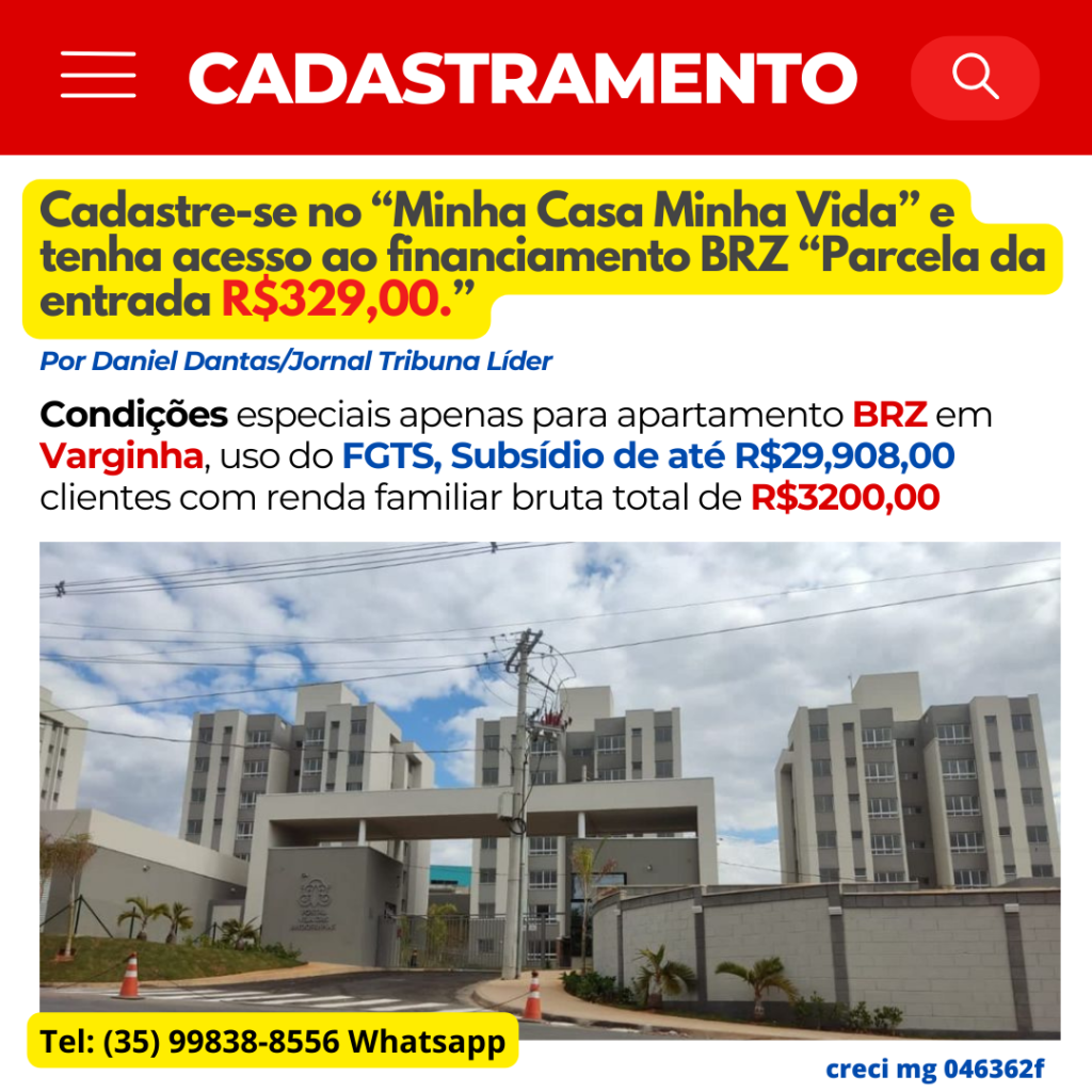 Vende-se apartamento Brz em Varginha